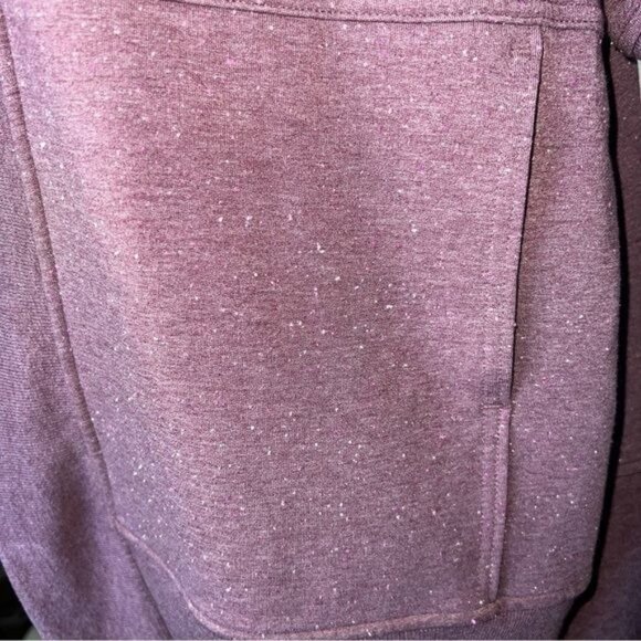 Athleta Open Front Lotus Textured Cardigan Wrap Purple w/ Pockets Womens Sz S/M - Picture 10 of 11